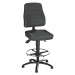 eurokraft pro Pracovní otočná židle, Supertec, s podlahovými patkami a nožním kruhem