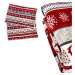 Vánoční červeno-bílá beránková deka z mikroplyše WINTER DELIGHT Rozměr: 200 x 220 cm