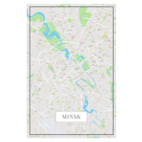 Mapa Minsk color, (26.7 x 40 cm)