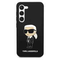 Zadní kryt Karl Lagerfeld Liquid Silicone Ikonik NFT pro Samsung Galaxy S23+, black