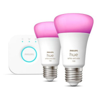 Philips Hue White and Color Ambiance 9W 1100 E27 malý promo starter kit