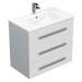 Koupelnová skříňka s umyvadlem Naturel Cube Way 80x76,5x46 cm bílá lesk CUBE46803BIMOD
