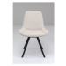 KARE Design Bílá čalouněná jídelní židle Baron - otočná