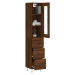 vidaXL Skříň highboard hnědý dub 34,5 x 34 x 180 cm kompozitní dřevo