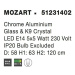 NOVA LUCE závěsné svítidlo MOZART chromovaný hliník sklo a K9 křišťál E14 5x5W IP20 bez žárovky 