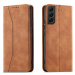 Magnet Fancy Case elegantní knížkové pouzdro na Samsung Galaxy S22 PLUS 5G Brown