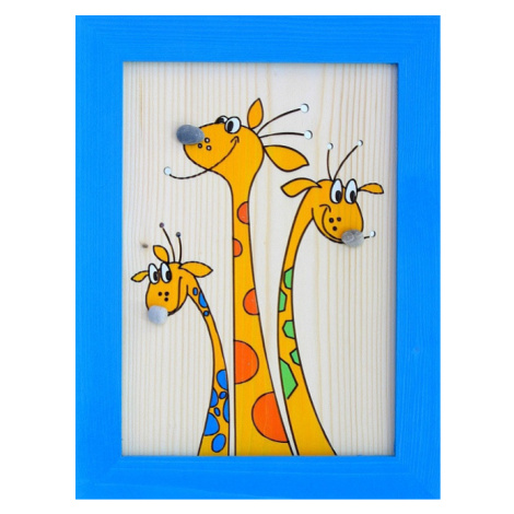 Obr 093 obrázek žirafy modrý - m - 250x330mm