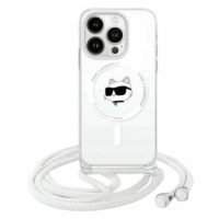 Pouzdro Karl Lagerfeld pro iPhone 16 6.1 transparent IML Cord Magsafe