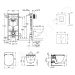 Grohe 38528SET-KU - Set předstěnové instalace, klozetu a sedátka Ideal Standard, Aquablade, Soft
