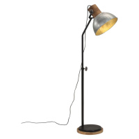 vidaXL Stojací lampa 25 W vintage stříbrná 30 x 30 x 100–150 cm E27