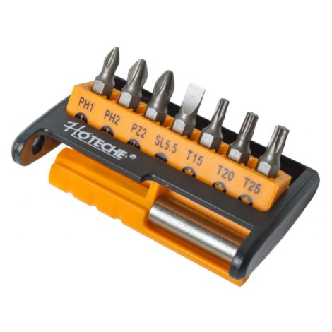 Sada bitů v plastovém držáku, 8 ks - HT251008 Hoteche