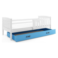 Dětská postel KUBUS s úložným prostorem 80x160 cm - bílá Modrá