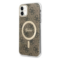 Guess GUHMN61H4STW pouzdro case kryt kryt na iPhone 11 6.1 hnědý MagSafe