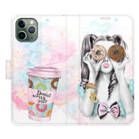 iSaprio flip pouzdro Donut Worry Girl pro iPhone 11 Pro