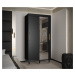 Šatní skříň Abi Calipso T2 Barva korpusu: Černá, Rozměry: 250 cm, Dveře: Černá + zrcadlo