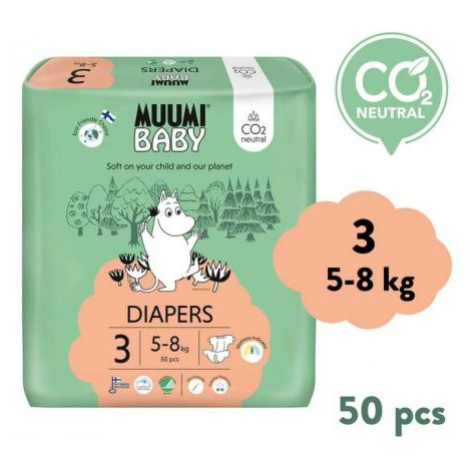 Muumi Baby 3 Midi 5-8 kg (50 ks), eko plenky