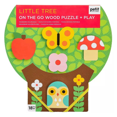 Petit Collage Robustní dřevěné puzzle Malý strom Petitcollage