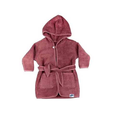 KIKKO XKKO Organic Dětský župan, biobavlněný, froté - Mesa Rose, 6 - 12 m