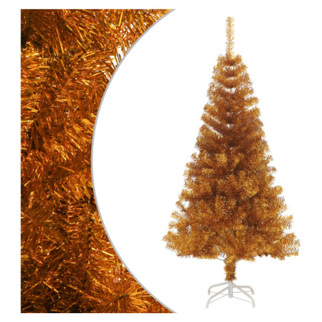 vidaXL Umělý vánoční stromek se stojanem zlatý 120 cm PET