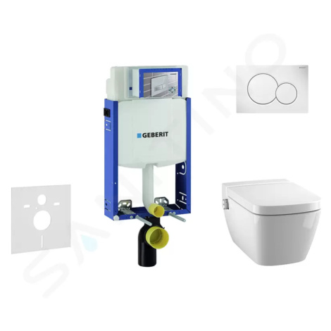 Geberit 110.302.00.5 NT1 - Modul pro závěsné WC s tlačítkem Sigma01, alpská bílá + Tece One - sp