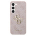 Zadní kryt Guess PU 4G Metal Logo pro Samsung Galaxy S23, růžová