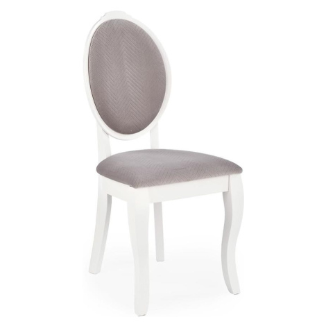 Židle Velo dřevo/látka bílá/šedá 44x53x96 BAUMAX