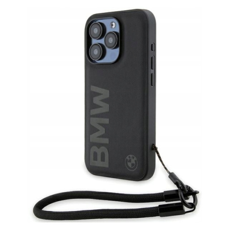 Bmw BMHCP15L23RMRLK iPhone 15 Pro 6,1 černo/černé pevné pouzdro Signature Leat