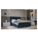SFAB Kontinentální čalouněná postel ALBA (160x200 cm) Barva látky: MONOLITH 15