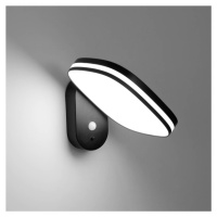 Eco-Light LED dobíjecí solární nástěnné světlo Chicago, černá, senzor