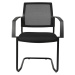 Topstar Síťovaná stohovací židle, křeslo na pružné podnoži, bal.j. 2 ks, černý sedák, černý pods