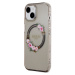 Guess PC/TPU Flowers Ring Glossy Logo MagSafe kryt iPhone 15 černý