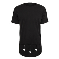 Pánské prodloužené triko Shaped Long Tee, černé