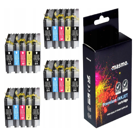 20x Inkoust pro Brother LC1100 LC980 DCP-145C 165C 375