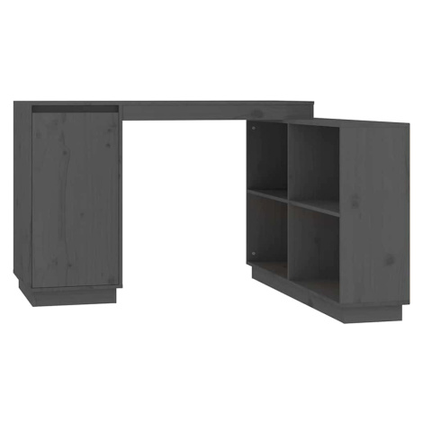 vidaXL Psací stůl šedý 110 x 50 x 75 cm masivní borové dřevo