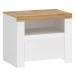 Konsimo Sp. z o.o. Sp. k. Noční stolek DAMINO 50,5x50 cm bílá/dub wotan