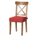 Dekoria Sedák na židli IKEA Ingolf, červená, židle Inglof, Loneta, 133-43