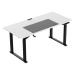 Elektricky výškově nastavitelný stůl UPLIFT — 160 cm, bílá / černá