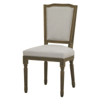 Estila Luxusní jídelní židle Antiquités Francaises s ručním vyřezáváním v pískové hnědé barvě a 