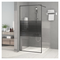 vidaXL Sprchová zástěna walk-in černá 100 x 195 cm čiré ESG sklo