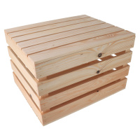 Dřevěná bedýnka 50 x 40 x 30 cm - s víkem