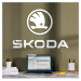 Dřevěný nápis a logo auta - Škoda