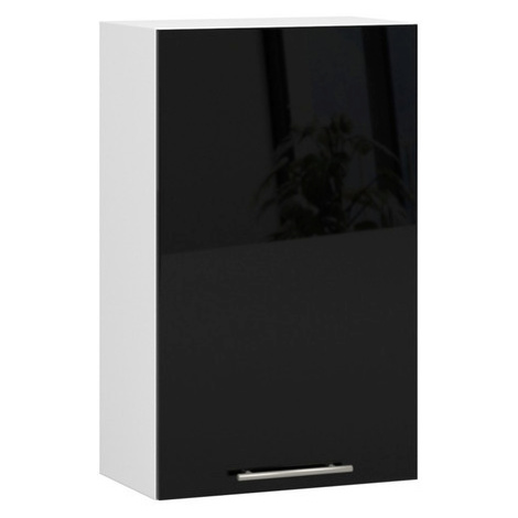 Kuchyňská skříňka OLIVIA W50 H720 - bílá/černý lesk Akord