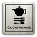 Accept Piktogram "čajová kuchyně" (80 × 80 mm) (stříbrná tabulka - černý tisk)