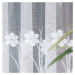 Dekorační vzorovaná záclona na žabky HELENA LONG bílá 300x250 cm (cena za 1 kus dlouhé záclony) 