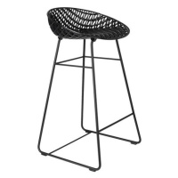Kartell - Barová židle Smatrik Outdoor, černá/černá