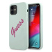 Kryt Guess iPhone 12 mini 5,4" blue fuschia hardcase Silicone Vintage (GUHCP12SLSVSBF)