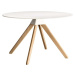 Bílý jídelní stůl s podnožím z bukového dřeva Magis Cuckoo, ø 120 cm