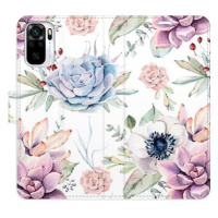 iSaprio flip pouzdro Succulents Pattern pro Xiaomi Redmi Note 10 / Note 10S