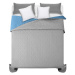 Oboustranné modro šedé přehozy na manželskou postel 200 x 220 cm