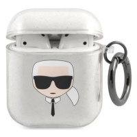 Karl Lagerfeld KLA2UKHGS AirPods cover silver Glitter Karl`s Head (KLA2UKHGS)